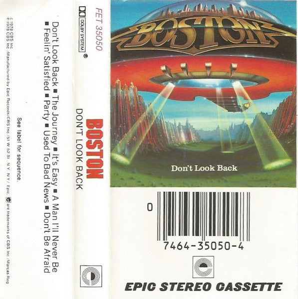 Boston – Don't Look Back - Used Cassette 1978 VG/VG