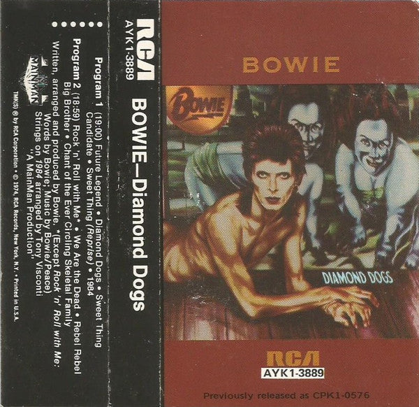 David Bowie - Diamond Dogs - Used Cassette 198X Reissue VG/VG
