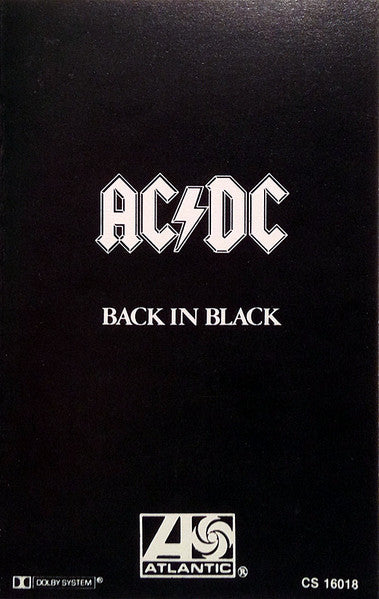 AC/DC - Back In Black - Used 1980 Cassette VG/VG