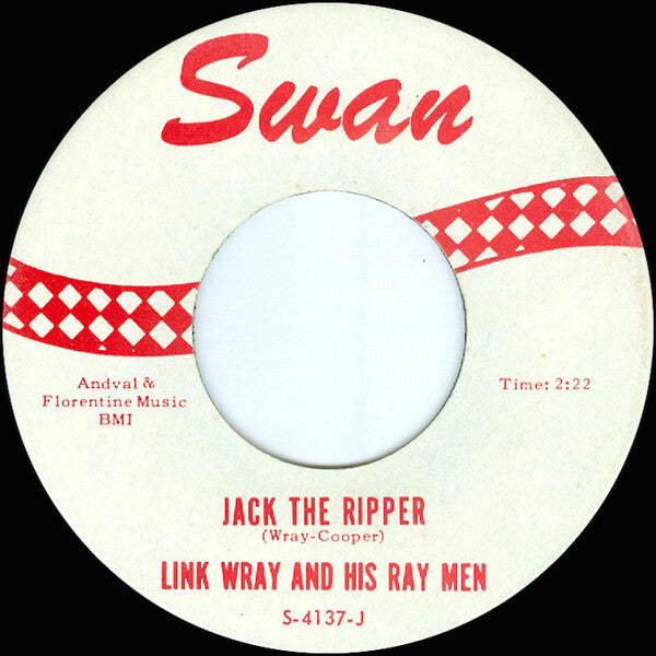 Jack The Ripper / The Black Widow - Link Wray And His Ray Men - Used 7 inch 1962 Reissue VG/VG