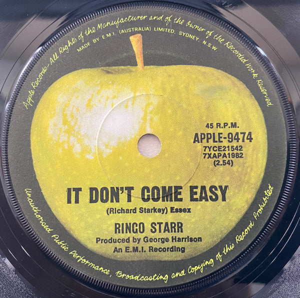 It Don't Come Easy - Ringo Starr - Used 7 inch 1971 Reissue VG/VG